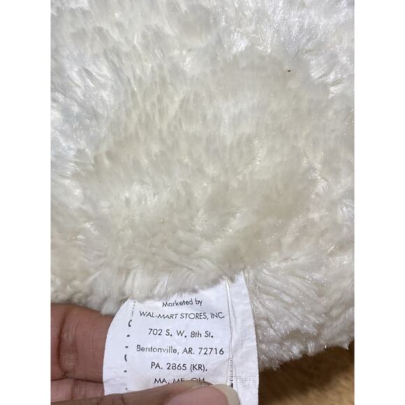 Walmart Lamb Sheep Small Plush Stuffed Animal W/ Felted Flowers and Pink Floral - Picture 5 of 6